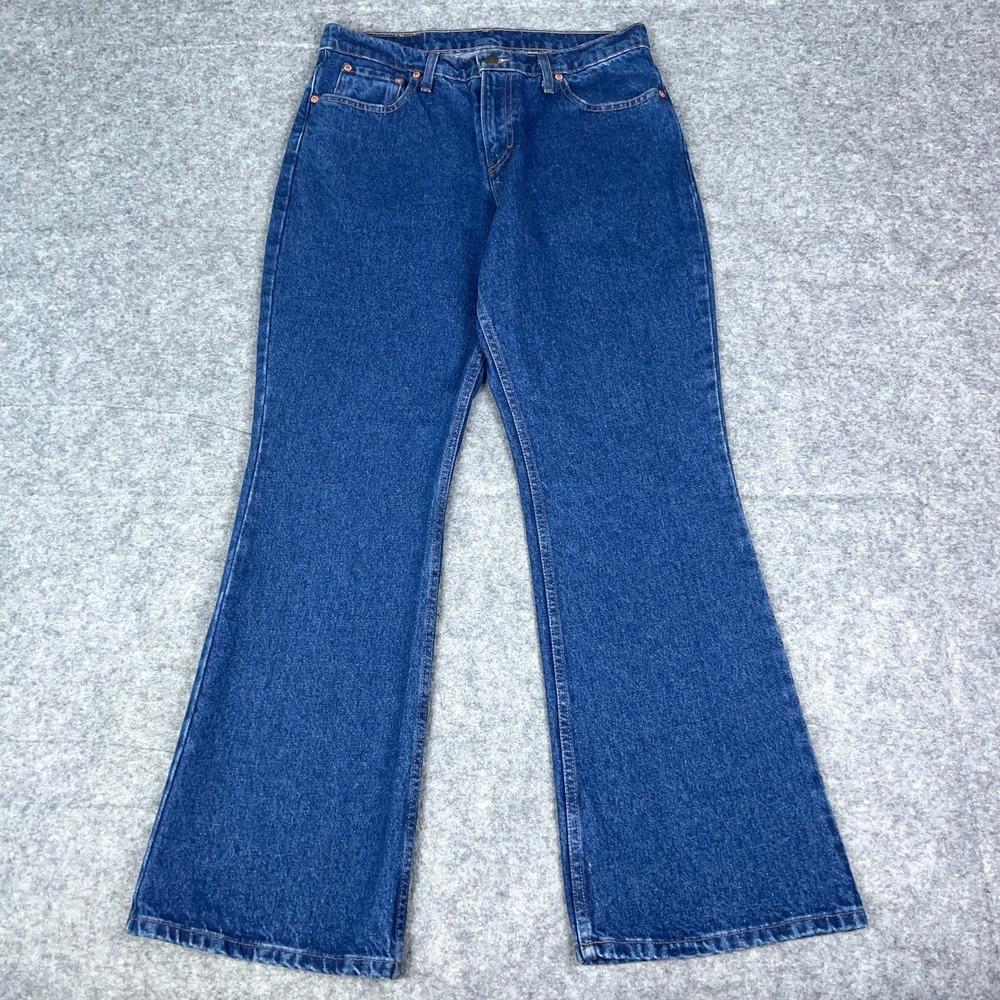 VTG Jordache Jeans Womens 14 Blue Bootcut Flare Cotton Denim Pants 90s Y2K